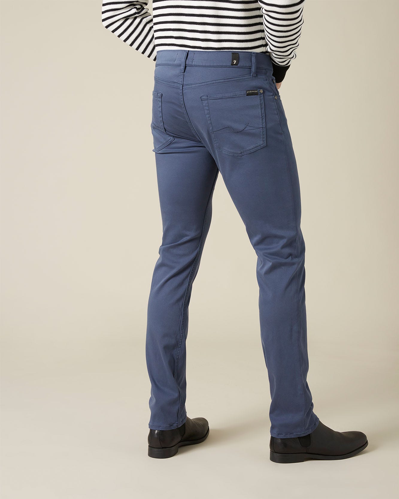 Light Blue SLIMMY Luxe Performance Sateen Dark avio 7 For All Mankind