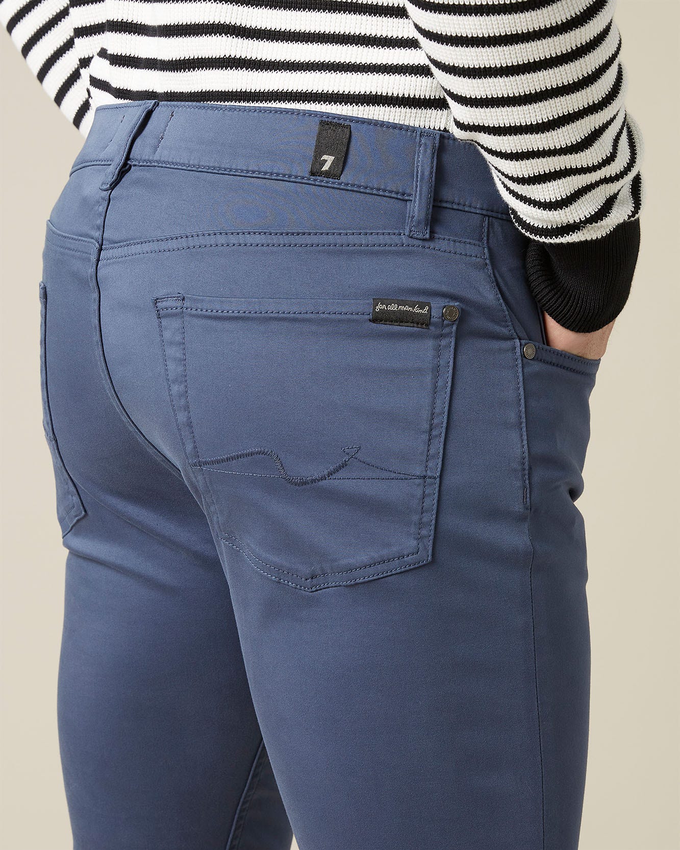 Light Blue SLIMMY Luxe Performance Sateen Dark avio 7 For All Mankind