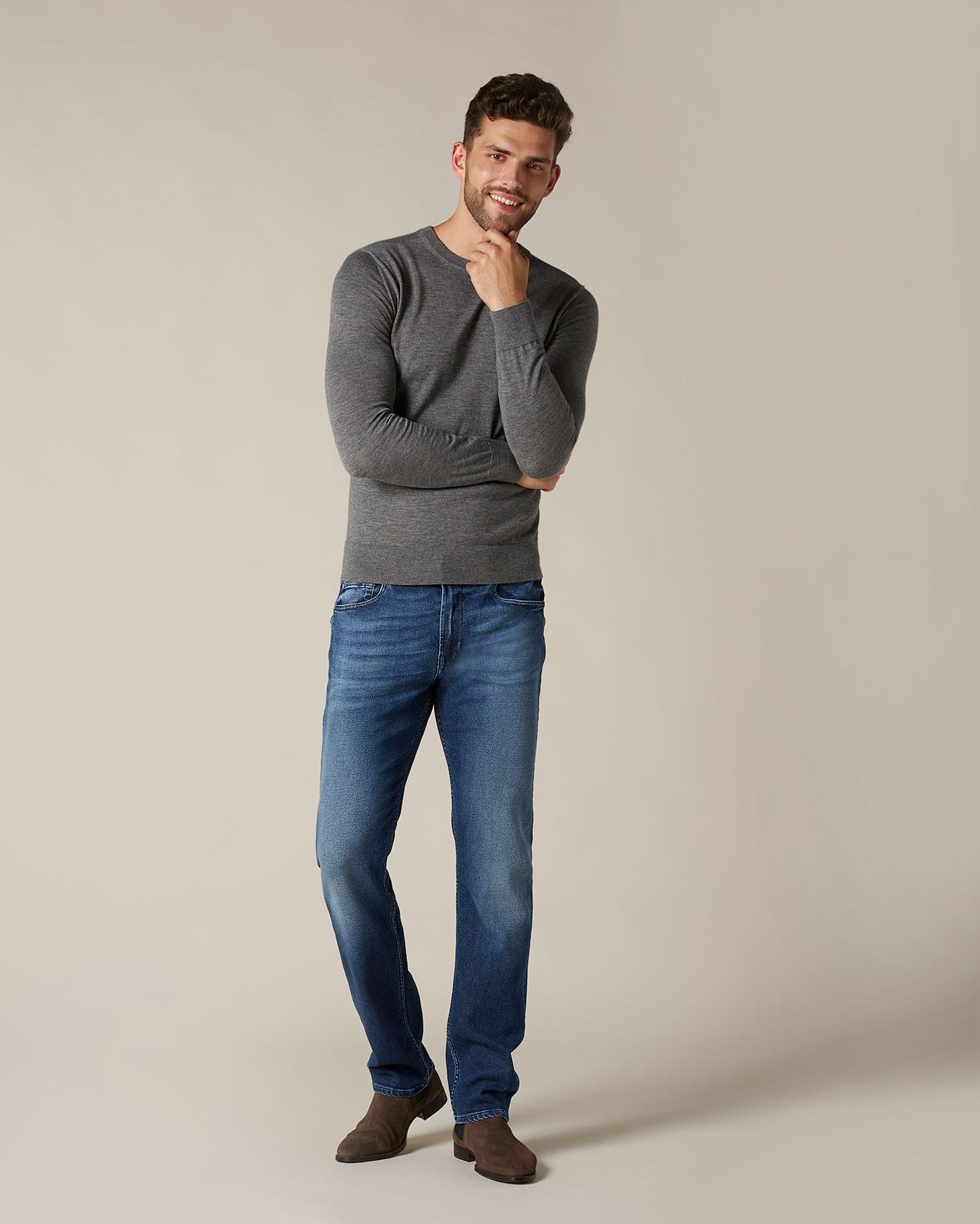 Middle Blue KAYDEN Luxe Vintage Boulevard Dark Blue 7 For All Mankind