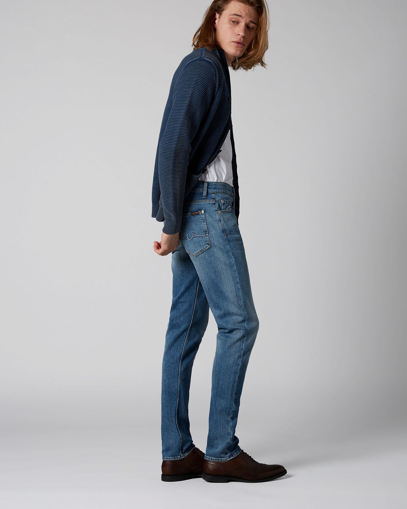 Light Blue Kayden Hanwell Light Blue With Embro Detail 7 For All Mankind