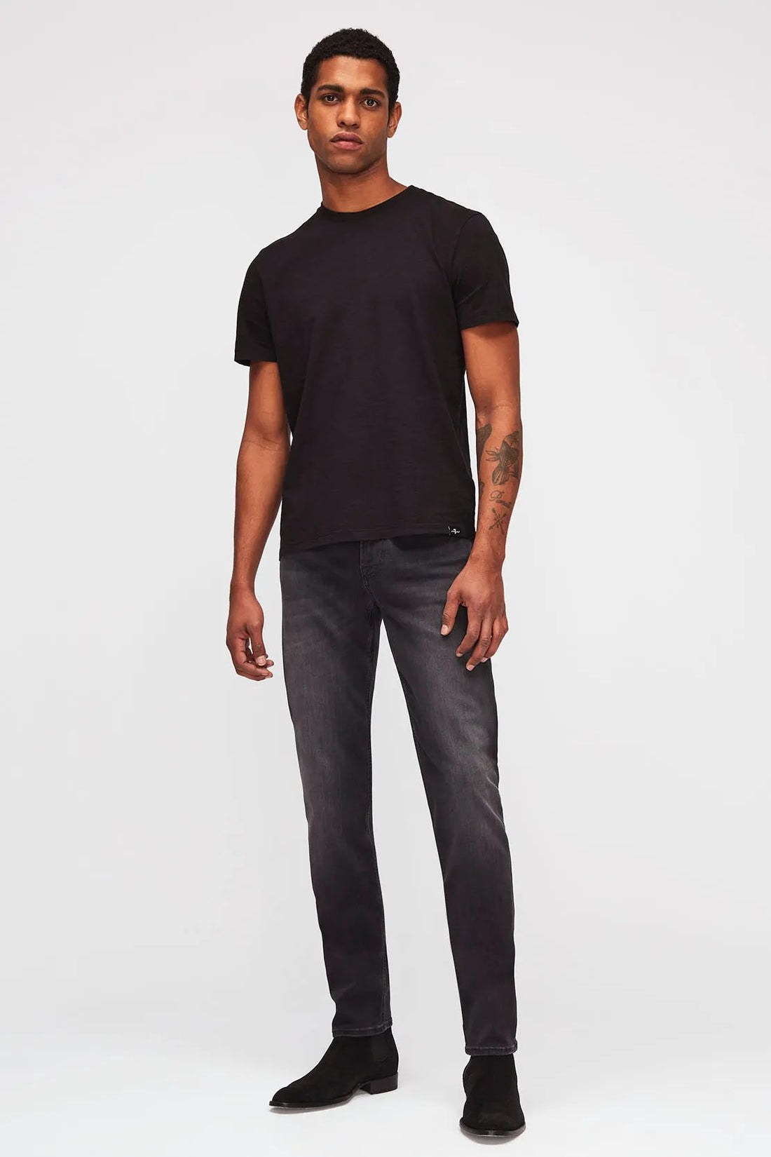 Slimmy Tapered Luxe Performance Plus Washed Black - BEVAVA