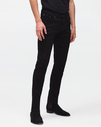 Black Slimmy Tapered Stretch Tek Eco Game On 7 For All Mankind