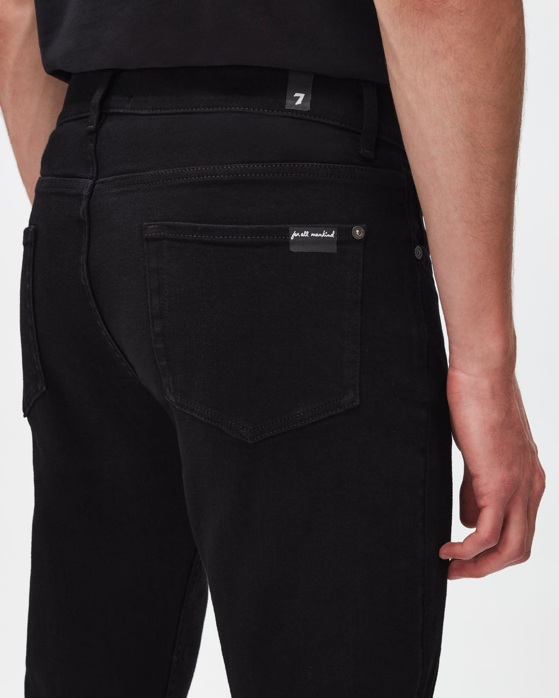 Black Slimmy Tapered Stretch Tek Eco Game On 7 For All Mankind