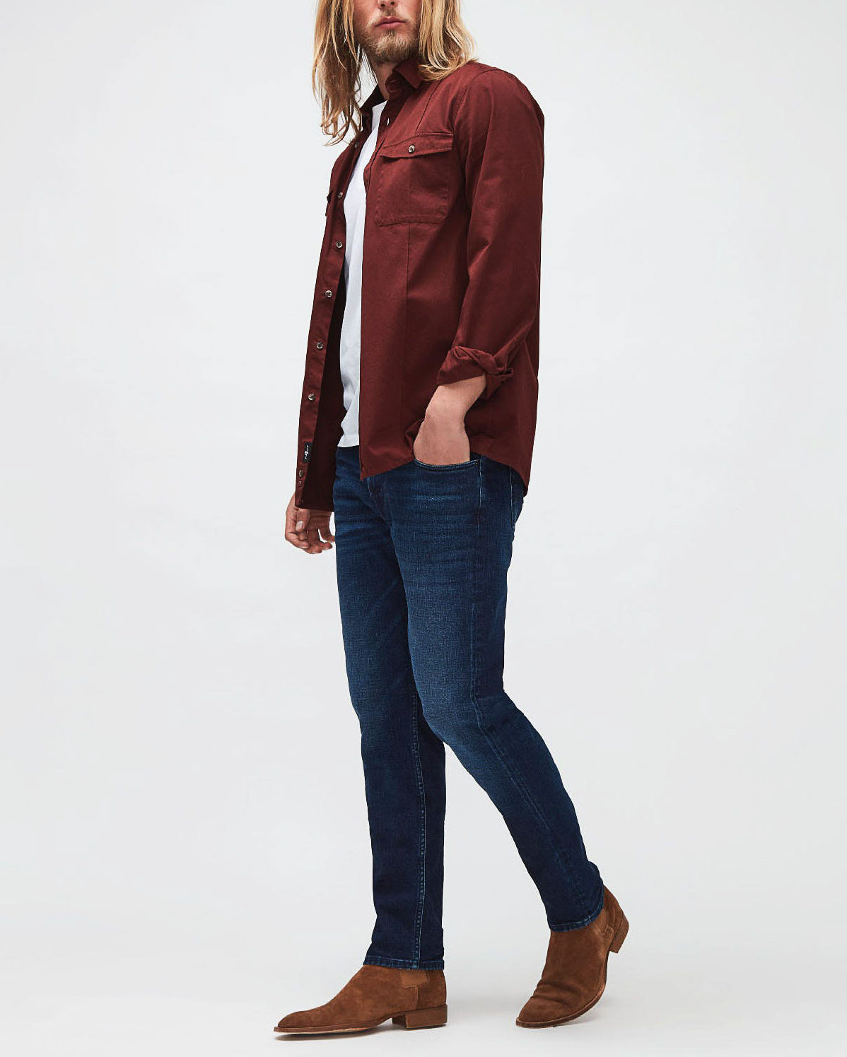 Dark Blue Slimmy Tapered Cashmere Dark Blue 7 For All Mankind