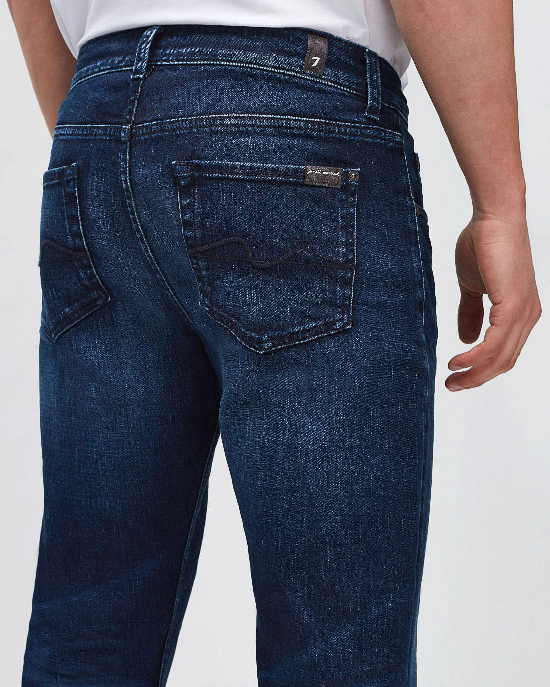 Dark Blue Slimmy Tapered Cashmere Dark Blue 7 For All Mankind