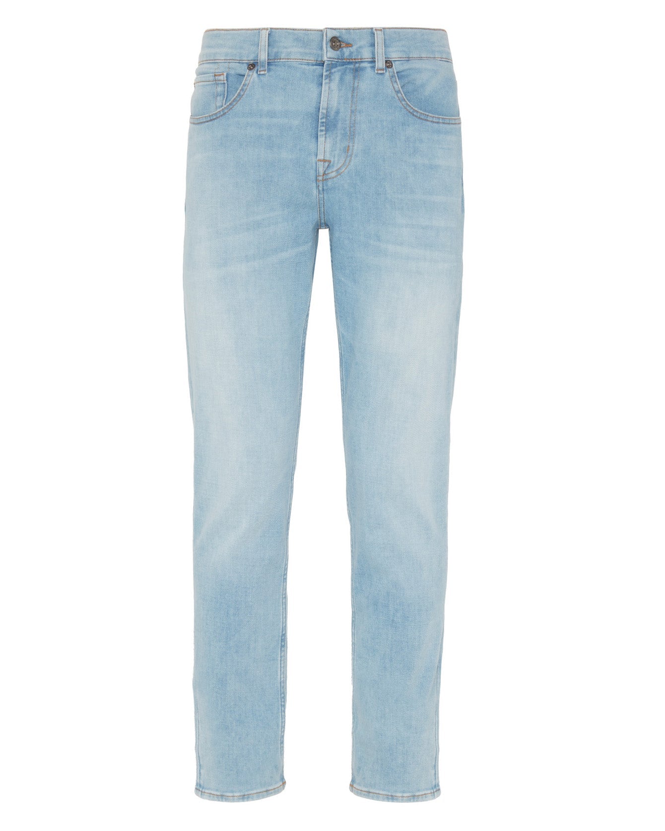 Light Blue Slimmy Tapered Stretch Tek Friday 7 For All Mankind