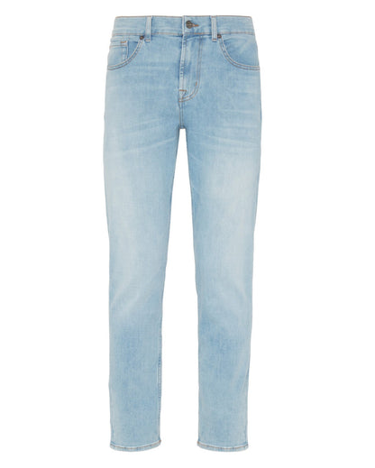 Light Blue Slimmy Tapered Stretch Tek Friday 7 For All Mankind