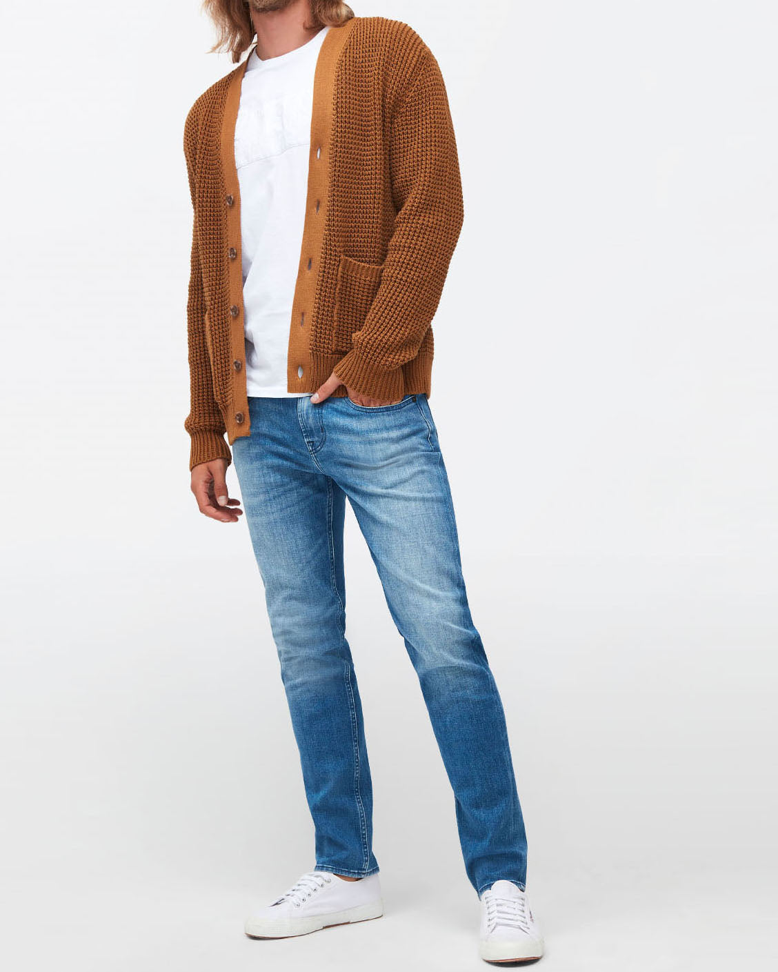 Light Blue Slimmy Tapered Stretch Tek Move Me 7 For All Mankind