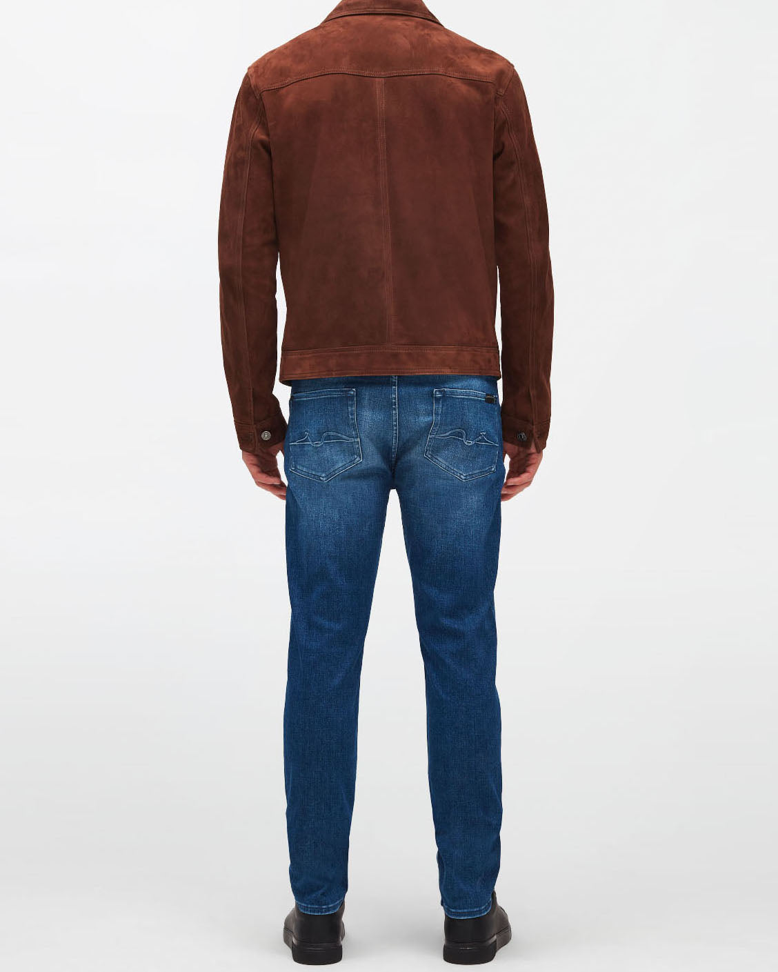 Middle Blue Slimmy Tapered Stretch Tek Too Late 7 For All Mankind