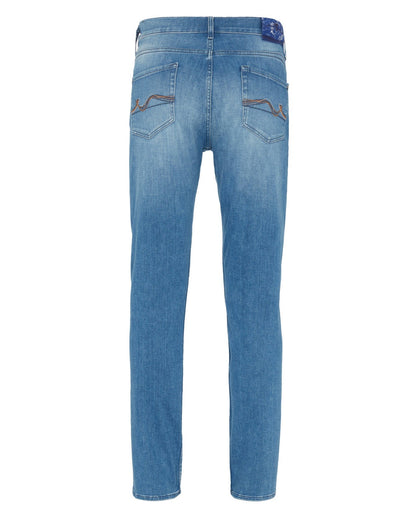 Light Blue Slimmy Tapered Special Edition Stretch Tek Move Me 7 For All Mankind