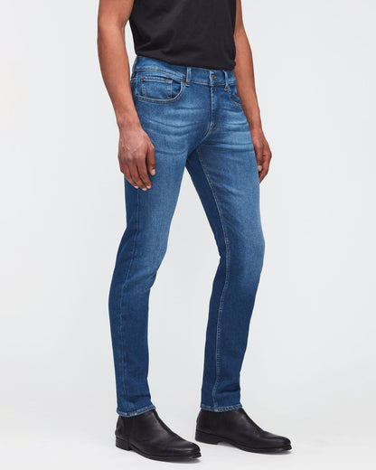 Middle Blue Slimmy Tapered Stretch Tek Eco Falling 7 For All Mankind