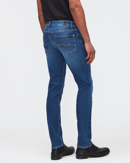 Middle Blue Slimmy Tapered Stretch Tek Eco Falling 7 For All Mankind
