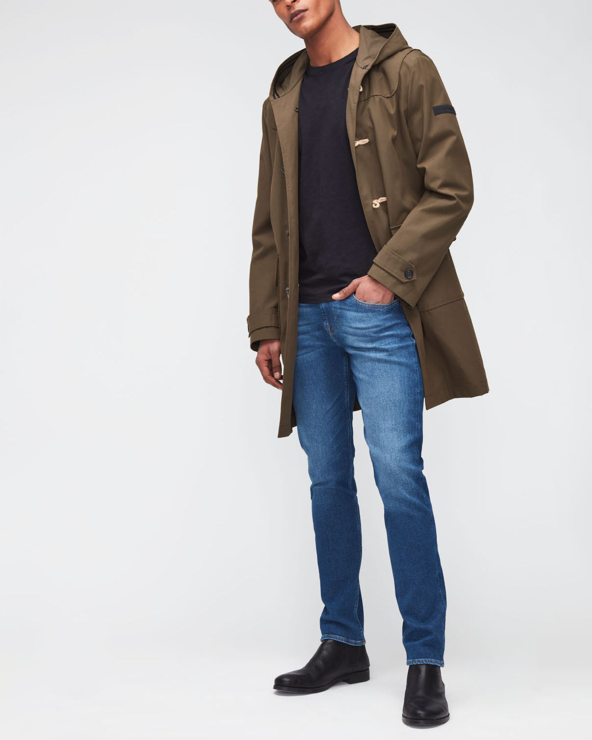 Middle Blue Slimmy Tapered Stretch Tek Eco Falling 7 For All Mankind