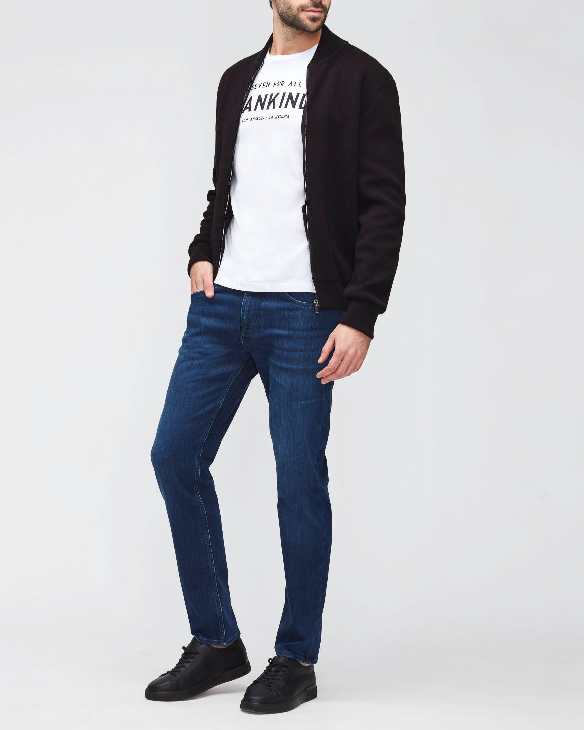 Dark Blue Slimmy Tapered Luxe Performance Eco Indigo Blue 7 For All Mankind