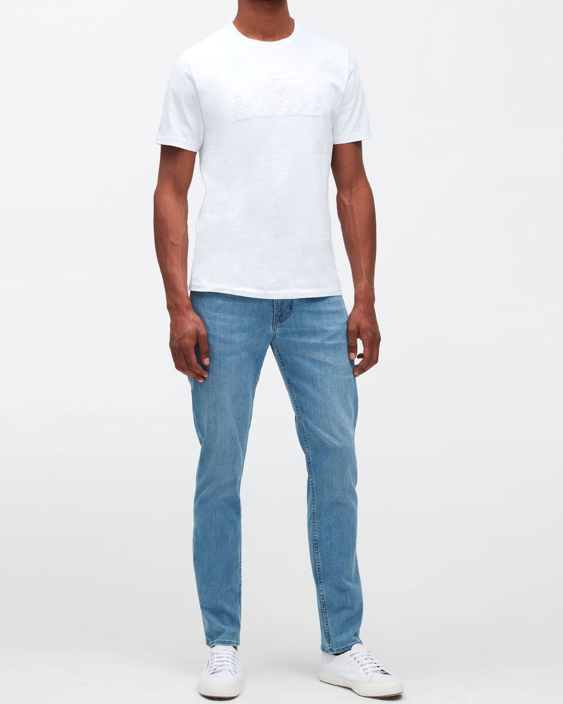 Light Blue Slimmy Tapered Luxe Performance Eco Light Blue 7 For All Mankind