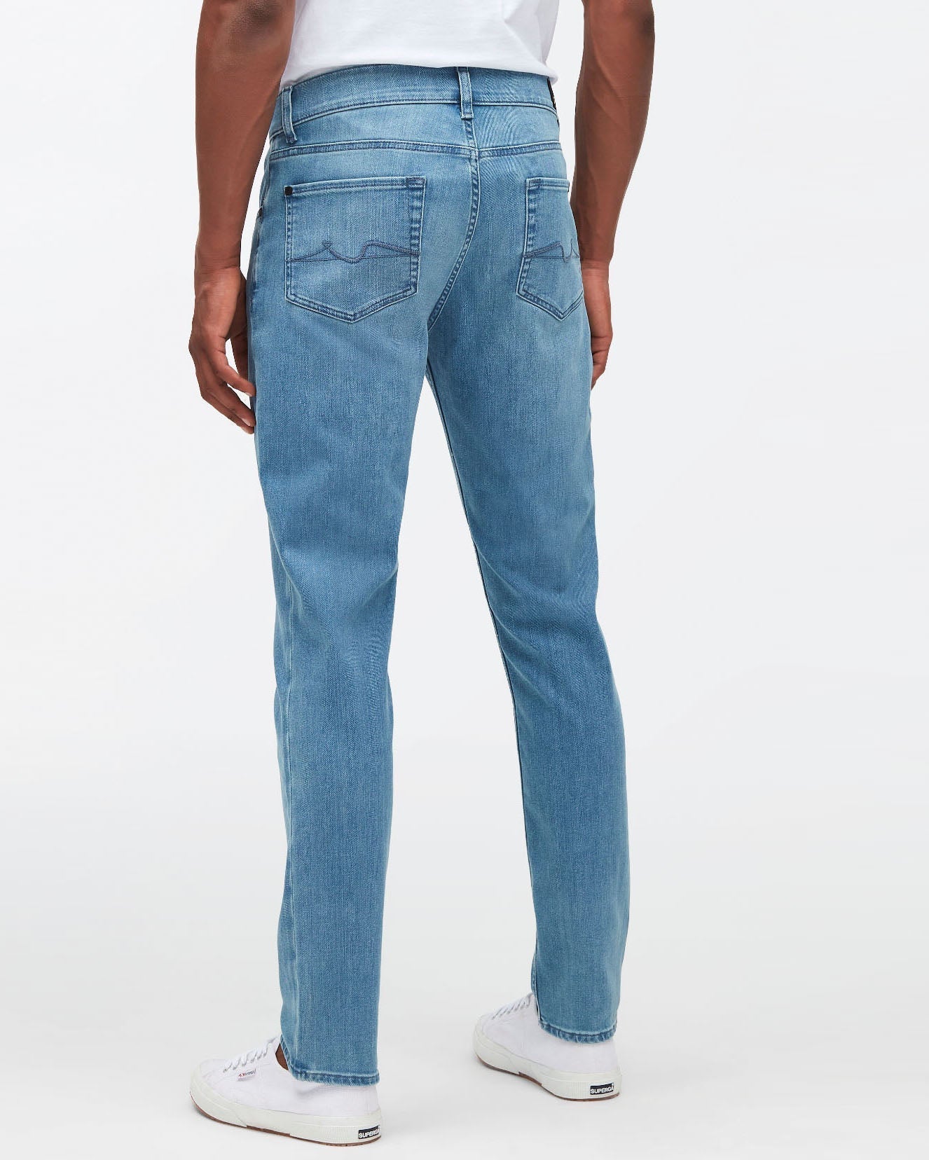 Light Blue Slimmy Tapered Luxe Performance Eco Light Blue 7 For All Mankind
