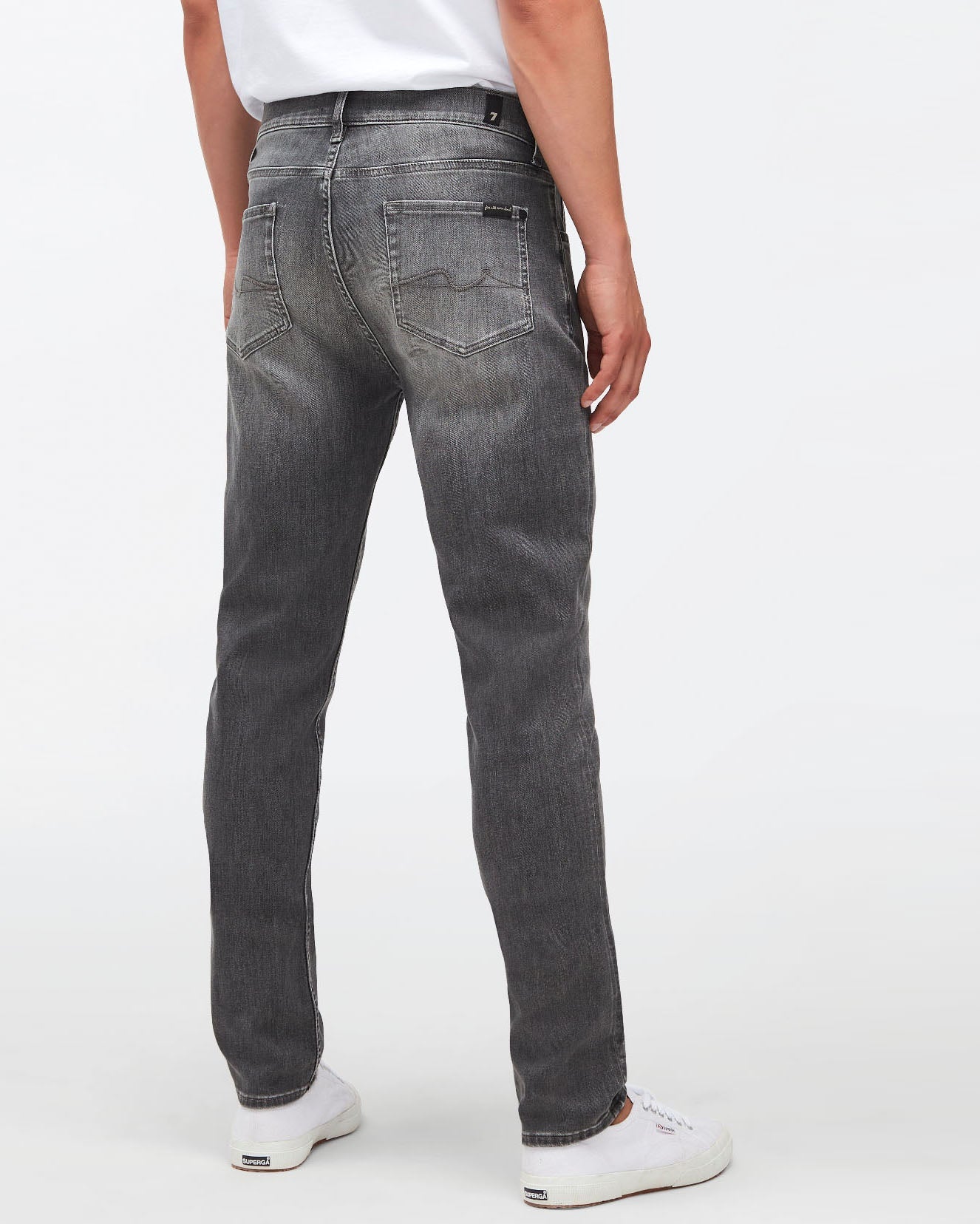 Dark Grey Slimmy Tapered Luxe Performance Eco Light Grey 7 For All Mankind