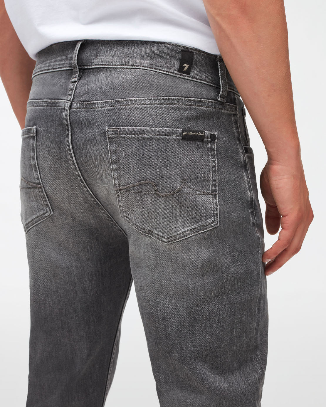 Dark Grey Slimmy Tapered Luxe Performance Eco Light Grey 7 For All Mankind