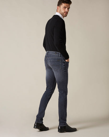 Black Slimmy Tapered Absolute Grey 7 For All Mankind