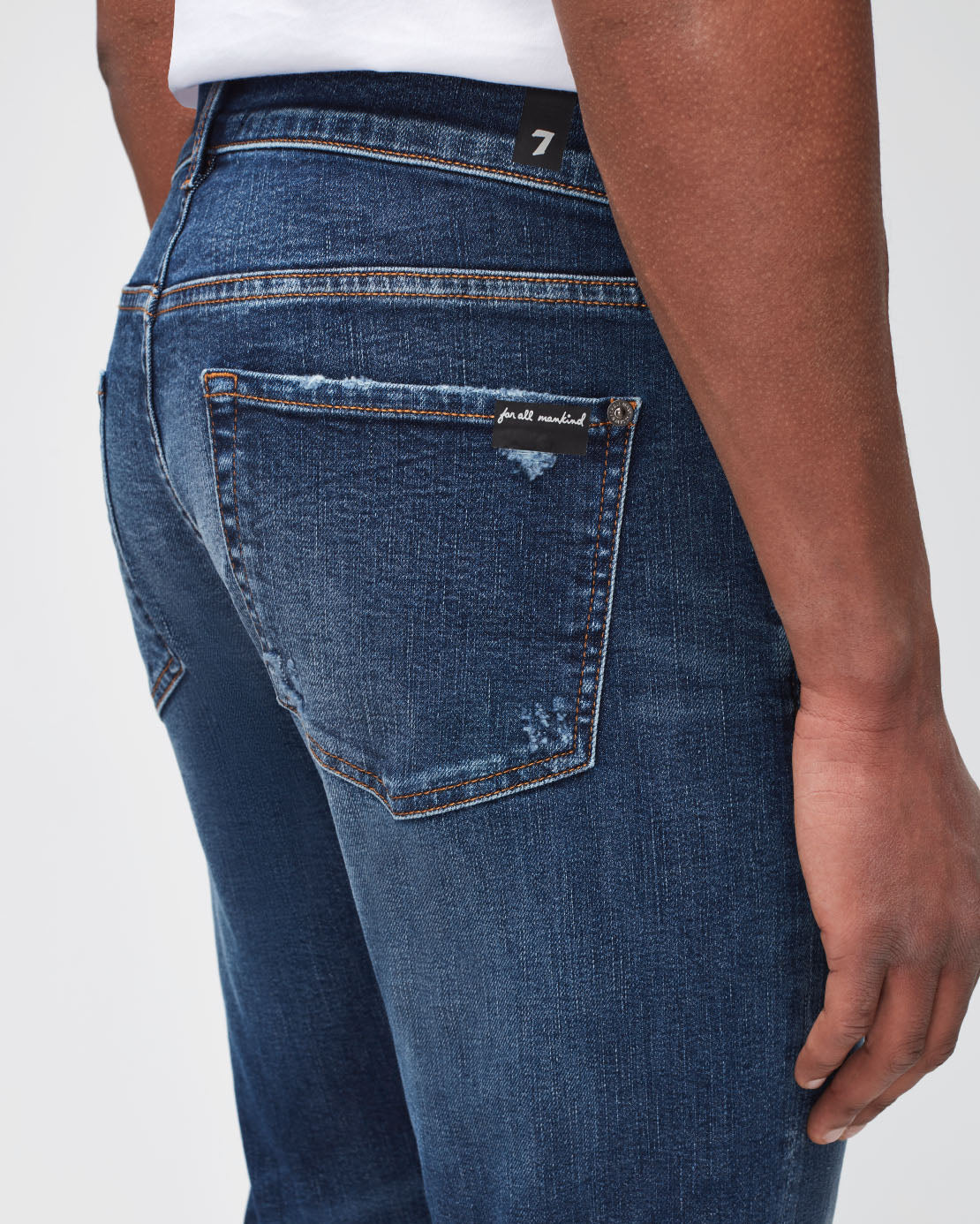 Dark Blue Slimmy Tapered Stretch Tek Crossover 7 For All Mankind