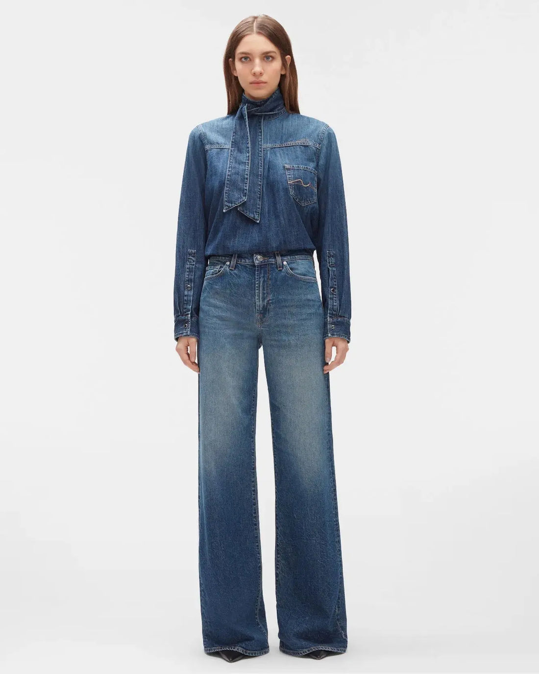 Middle Blue Trouser Indigo - BEVAVA