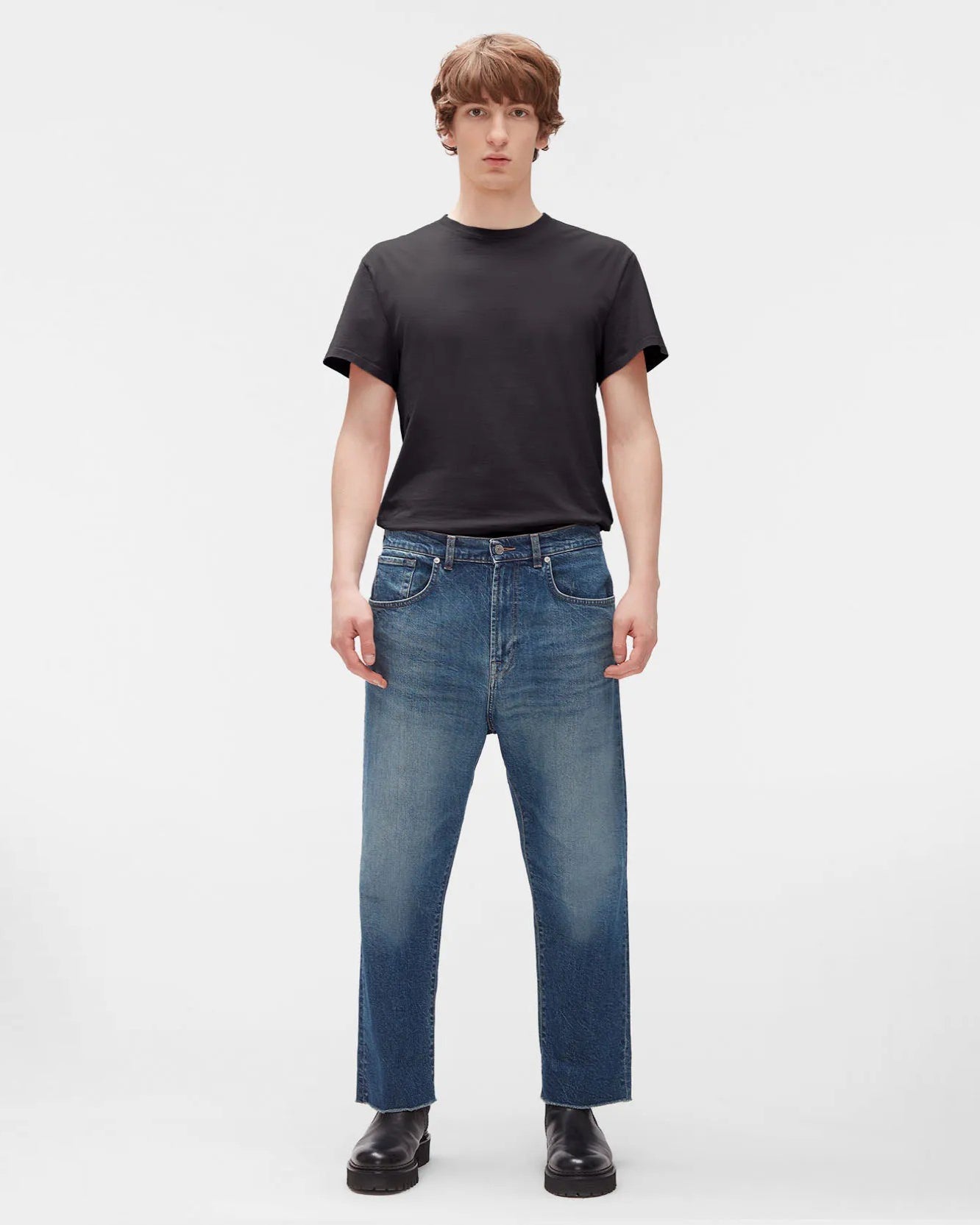 Middle Blue Slouchy Crop Indigo 7 For All Mankind