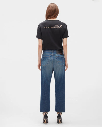 Middle Blue Slouchy Crop Indigo 7 For All Mankind