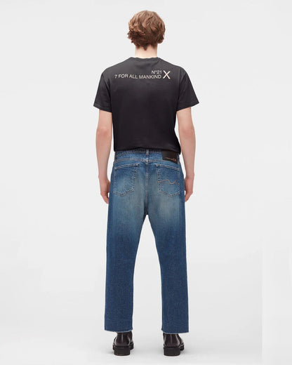 Middle Blue Slouchy Crop Indigo 7 For All Mankind