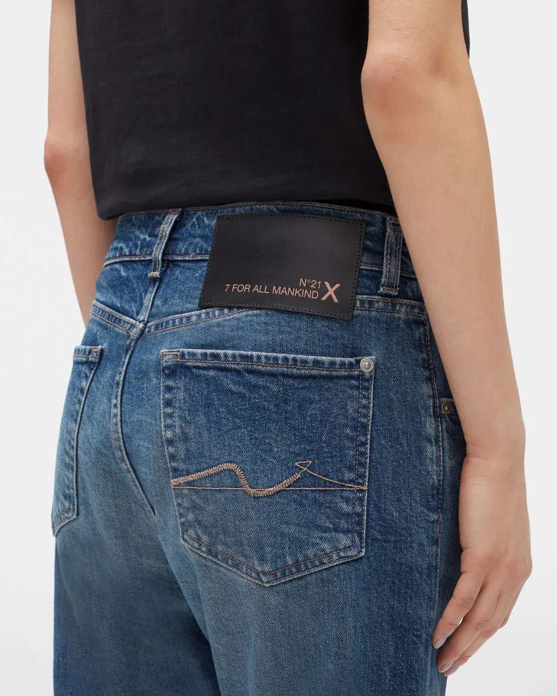 Middle Blue Slouchy Crop Indigo 7 For All Mankind