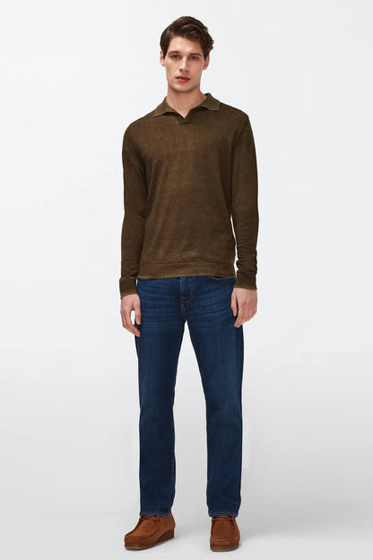 Polo Extra Fine Merino Treated Army 7 For All Mankind