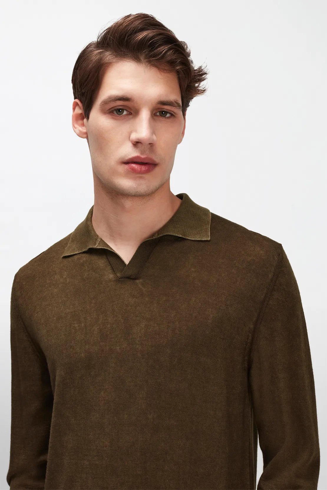 Polo Extra Fine Merino Treated Army 7 For All Mankind
