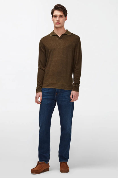 Polo Extra Fine Merino Treated Army 7 For All Mankind