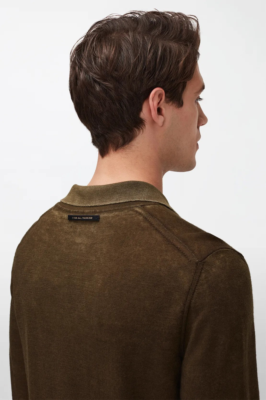 Polo Extra Fine Merino Treated Army 7 For All Mankind