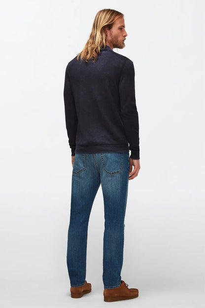 Polo Extra Fine Merino Treated Navy 7 For All Mankind