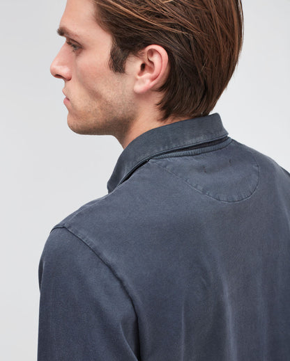 Dark Blue Polo L/S Old Dye Washed Navy 7 For All Mankind