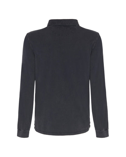 Dark Blue Polo L/S Old Dye Washed Navy 7 For All Mankind