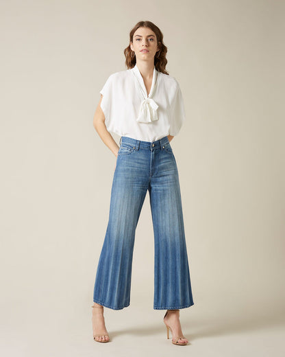 Light Blue LOTTA CROPPED Unfolded 7 For All Mankind