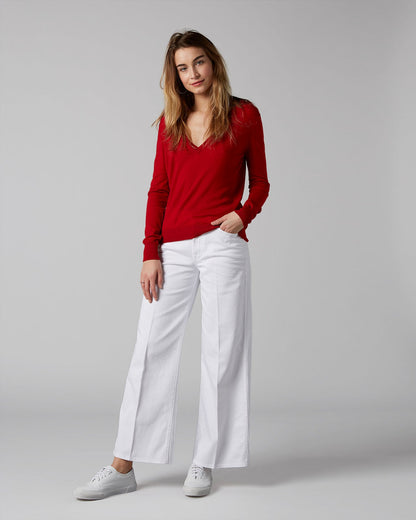 White Lotta Cropped Pure White 7 For All Mankind