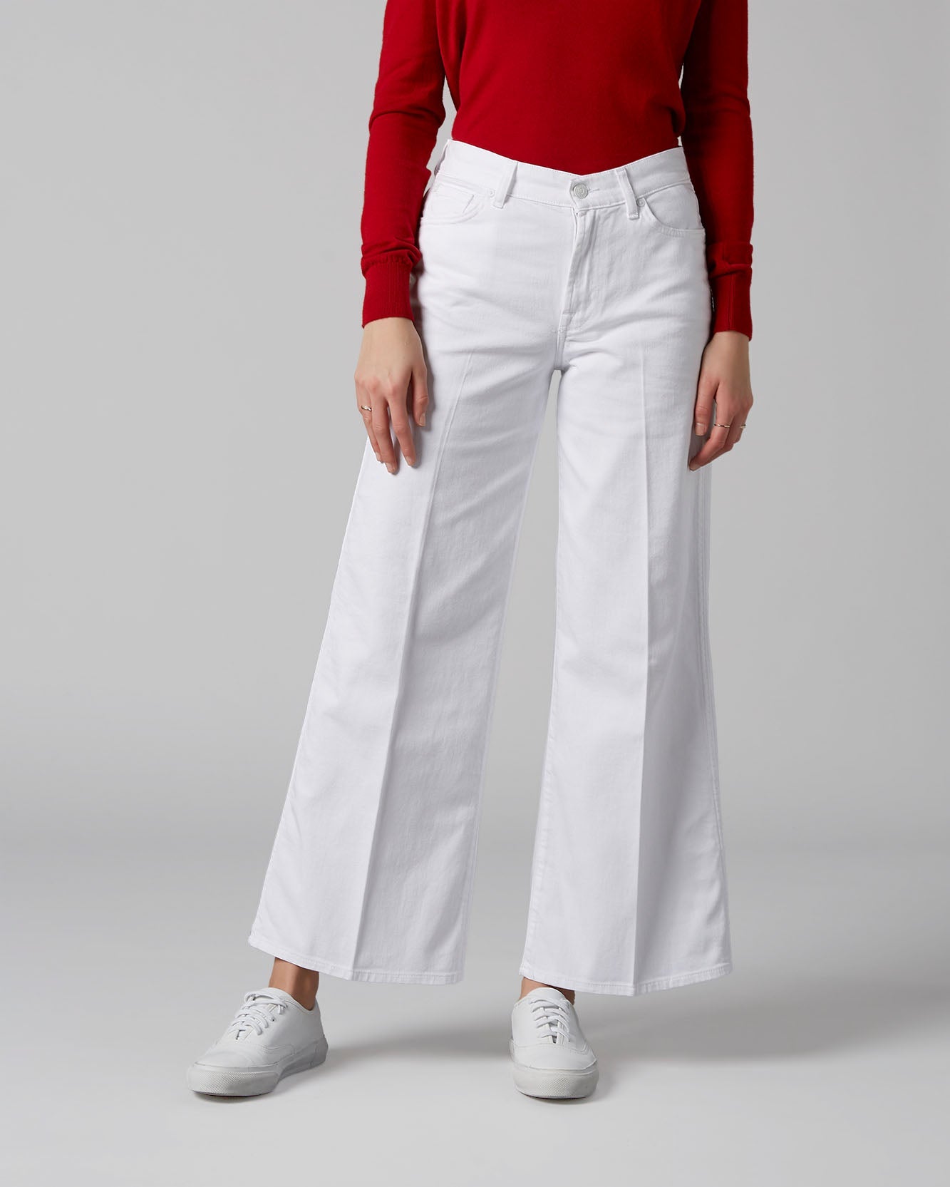 White Lotta Cropped Pure White 7 For All Mankind