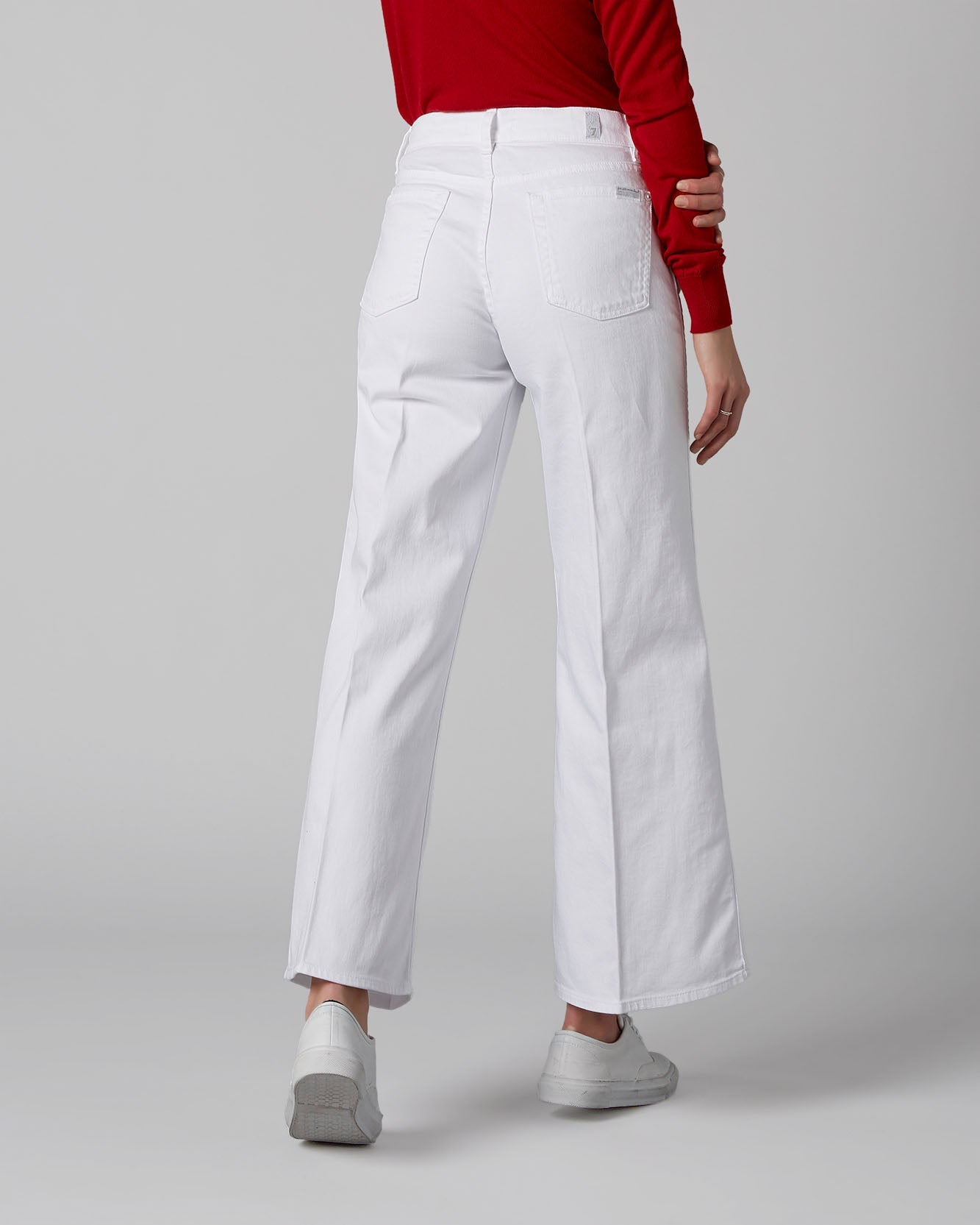 White Lotta Cropped Pure White 7 For All Mankind