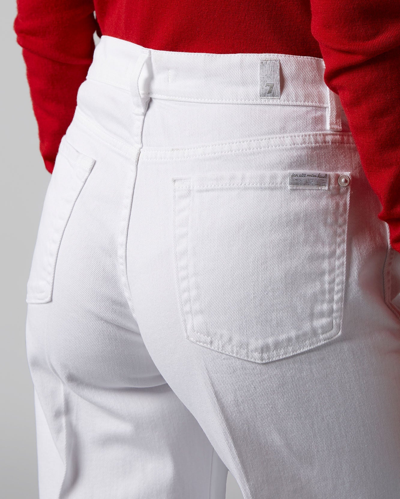 White Lotta Cropped Pure White 7 For All Mankind