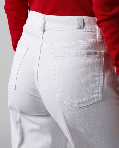 White Lotta Cropped Pure White 7 For All Mankind