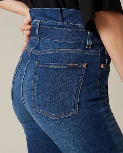 Middle Blue Slim Paperbag Pant Left Hand Lexington 7 For All Mankind