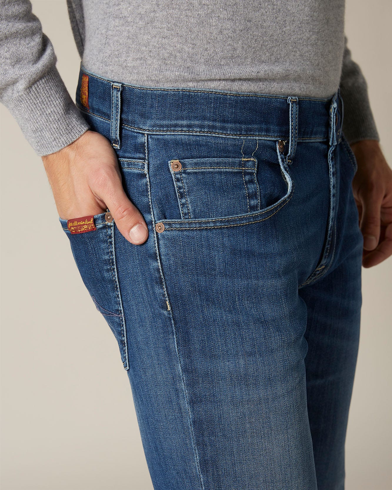 Middle Blue THE STRAIGHT NY Mid Used 7 For All Mankind