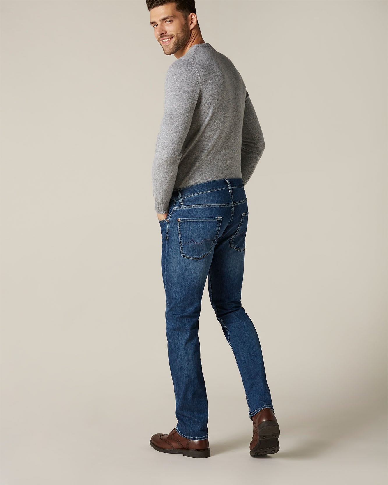 Middle Blue THE STRAIGHT NY Mid Used 7 For All Mankind