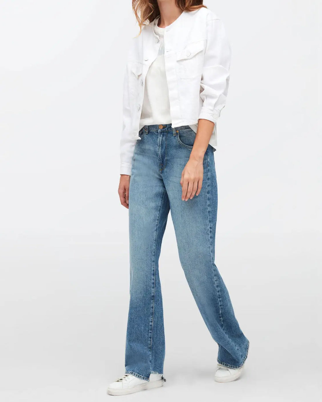 Light Blue Tess Trouser Vibe With Bitten Hem - BEVAVA