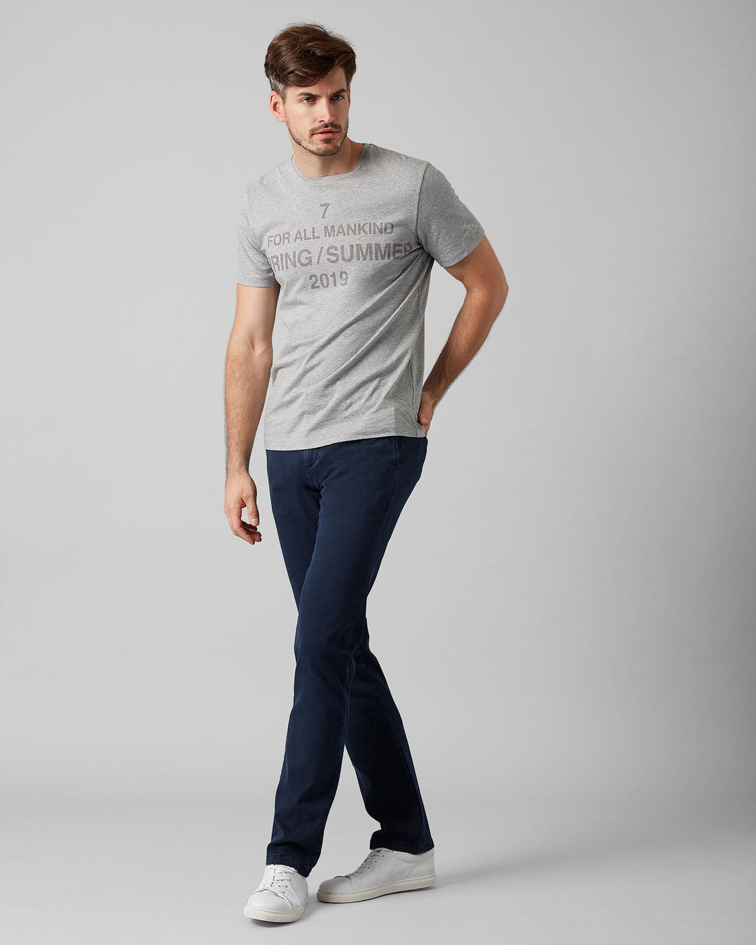 Dark Blue Slimmy Chino Luxe Performance Sateen Midnight Blue 7 For All Mankind