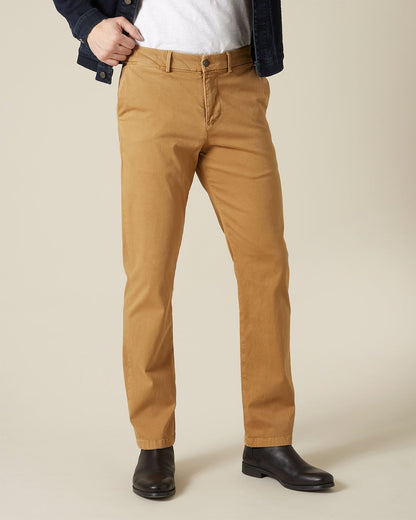 Beige SLIMMY CHINO Luxe Performance Sateen Camel 7 For All Mankind
