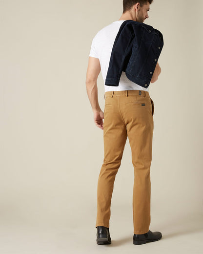 Beige SLIMMY CHINO Luxe Performance Sateen Camel 7 For All Mankind
