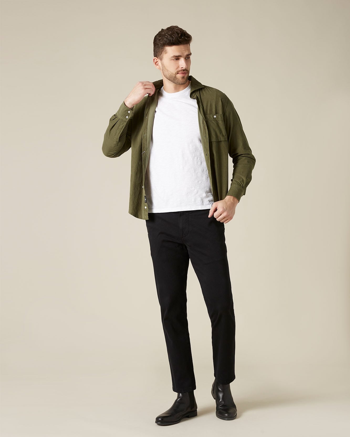 Black SLIMMY CHINO Luxe Performance Sateen Black 7 For All Mankind